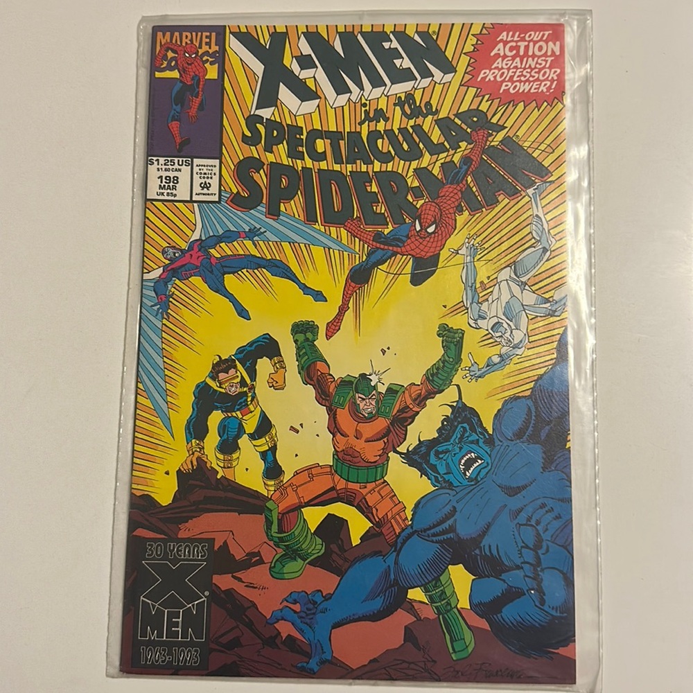 Vintage 90s “X-Men in the Spectacular Spider-man” Comic Book